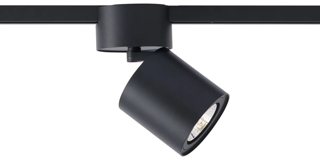 Модерен черен прожектор за 1-фазна релсова система GU10 70mm - Iconic Roto