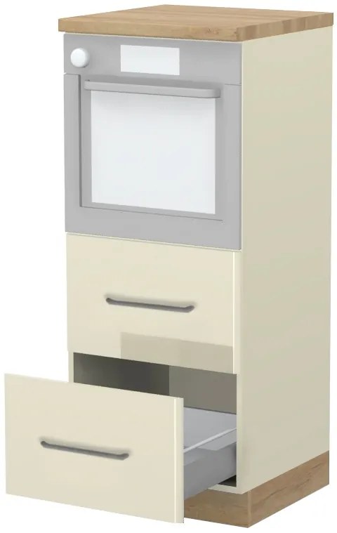 Висок подов шкаф за фурна Modena K14-60-2MB-White - Gray light