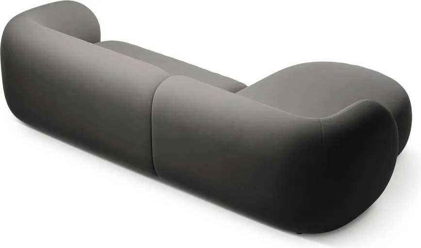 Тъмносив кадифен ъглов диван (ляв ъгъл) Kate – Micadoni