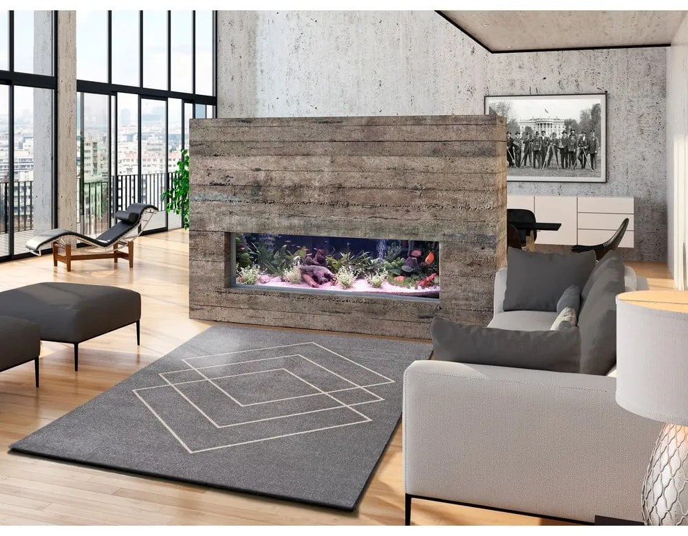 Сив килим Breda, 57 x 110 cm - Universal