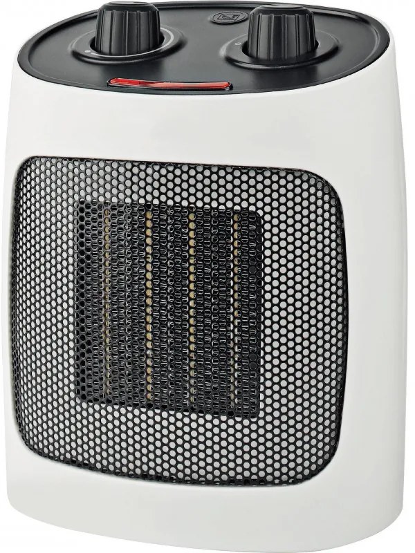 Керамична печка за отопление ELITE ECH-1373, 2000W, До 20 м2, 2 режима, Светлинен индикатор, Защита срещу преобръщане, Бял/черен