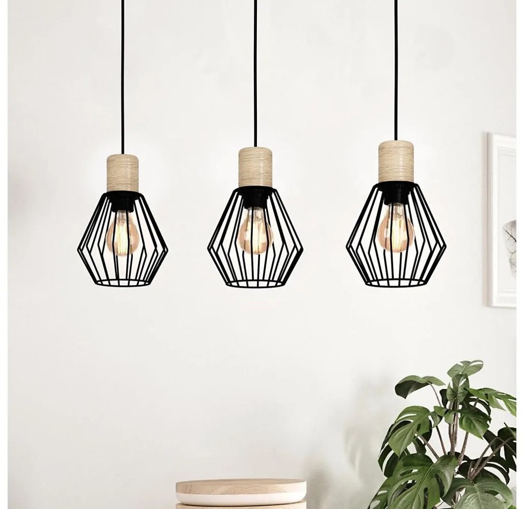 Eglo 44094 - Пендел PALMORLA 3xE27/60W/230V