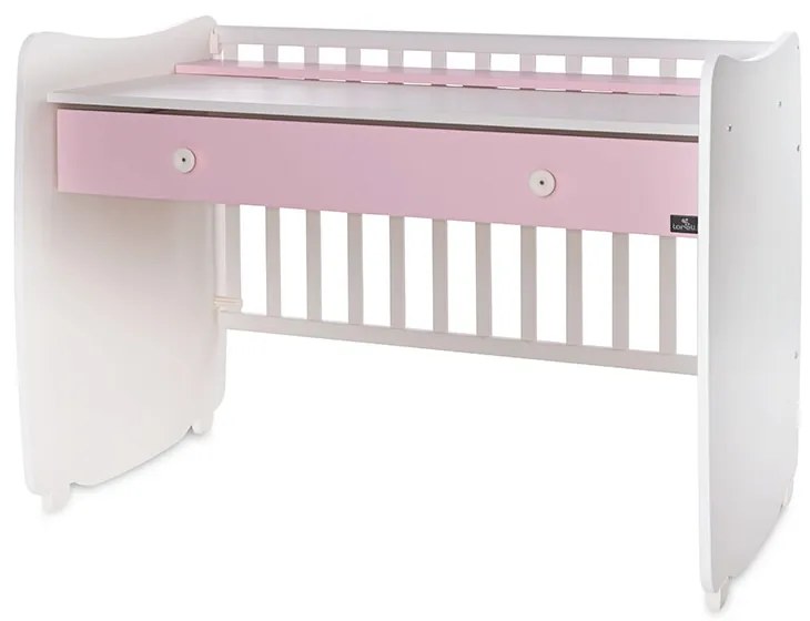 LORELLI Classic Легло-люлка 60/120 см. DREAM БЯЛО/ ORCHID PINK
