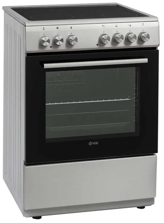 Готварска печка VOX CHT 6205 IX, 8600W, 69 л, Клас А, Витрокерамичен плот с 4 зони, 8 функции, До 250C, Инокс
