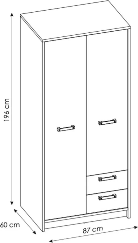 Гардероб Nebraska Двукрилен
