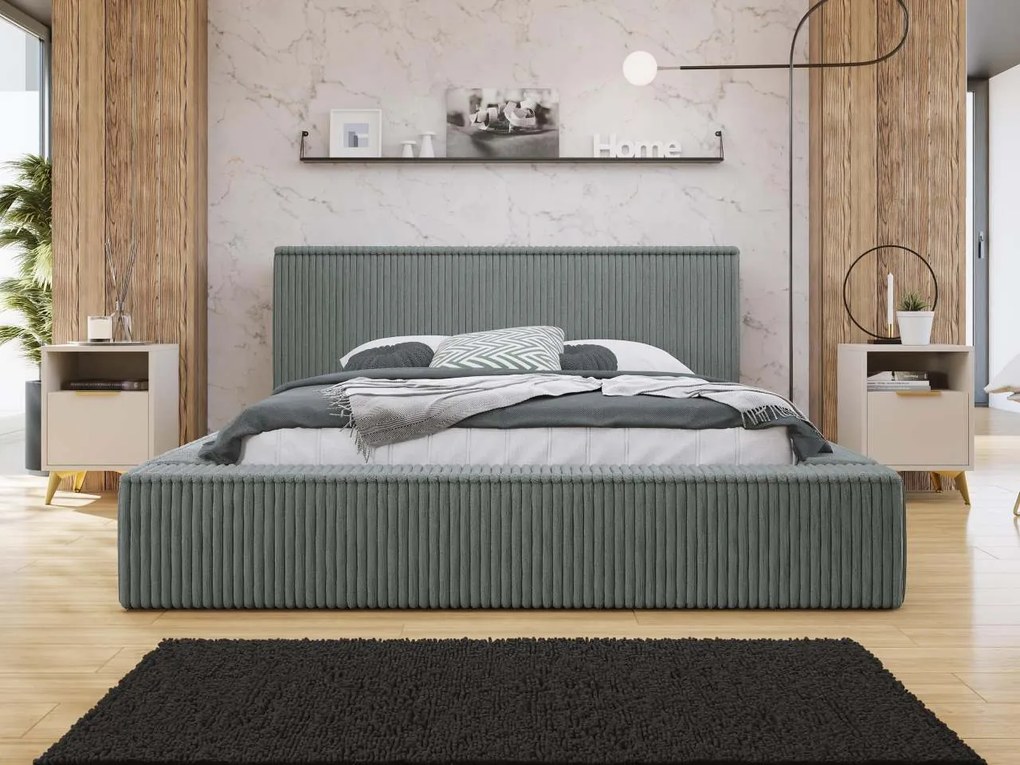 Тапицирано легло Plexi-Gkri-Anthraki-140 x 200