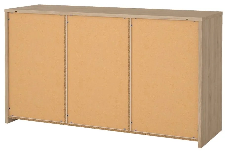 Скрин от дъбов декор в бял и естествен цвят 149x84x48 cm Next – Tvilum