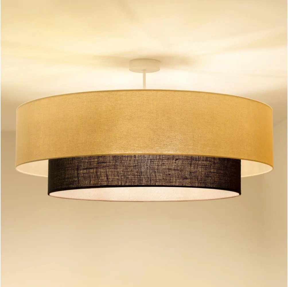 Brilagi - LED полилей BOHO стил, монтиран на тавана, 3xE27/15W/230V, диаметър 80 см, кремав/кафяв