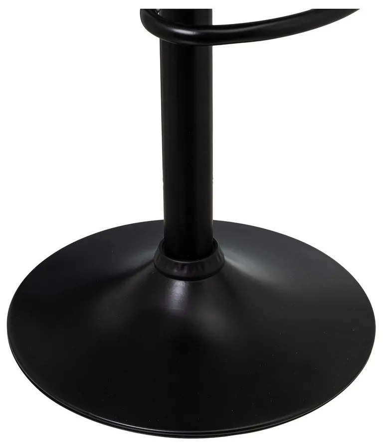 Черни бар столове в комплект от 2 бр. с регулируема височина от имитация на кожа (височина на седалката 56,5 cm) – Casa Selección