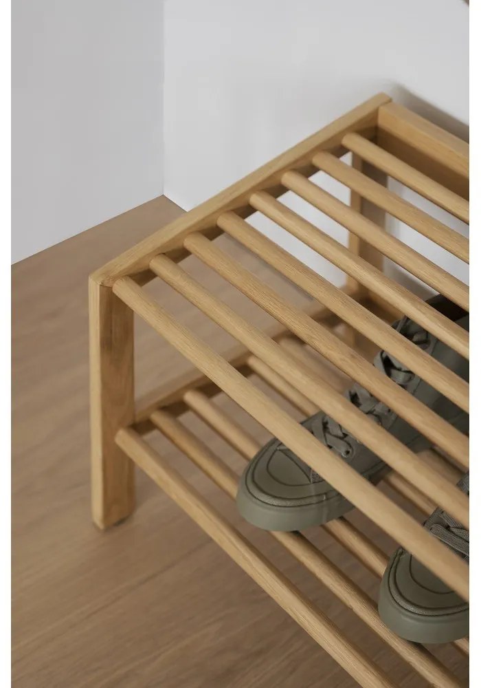 Стойка за обувки от масивен дъб естествена Hillmond – Rowico