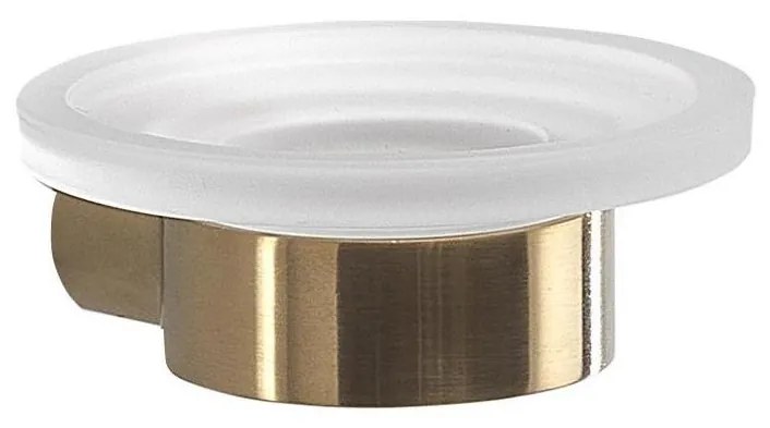 Gedy - Стенна сапунерка PIRENEI опалово стъкло/матово злато