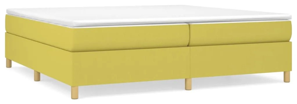 3120992 vidaXL Рамка за легло с пружини, зелена, 200x200 см, плат