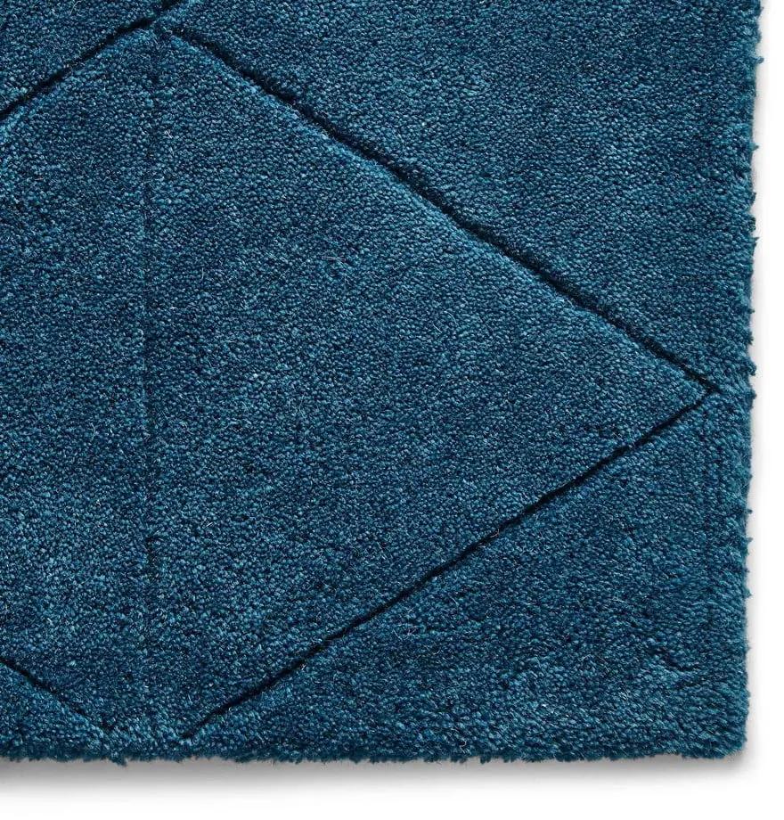 Син вълнен килим , 150 x 230 cm Kasbah - Think Rugs