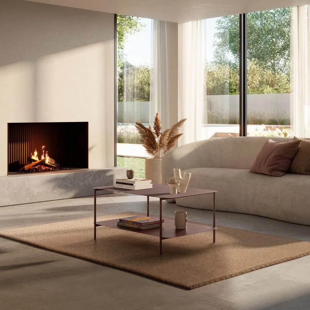 Теракотена метална масичка за кафе 58x90 cm Beatrix – MOME