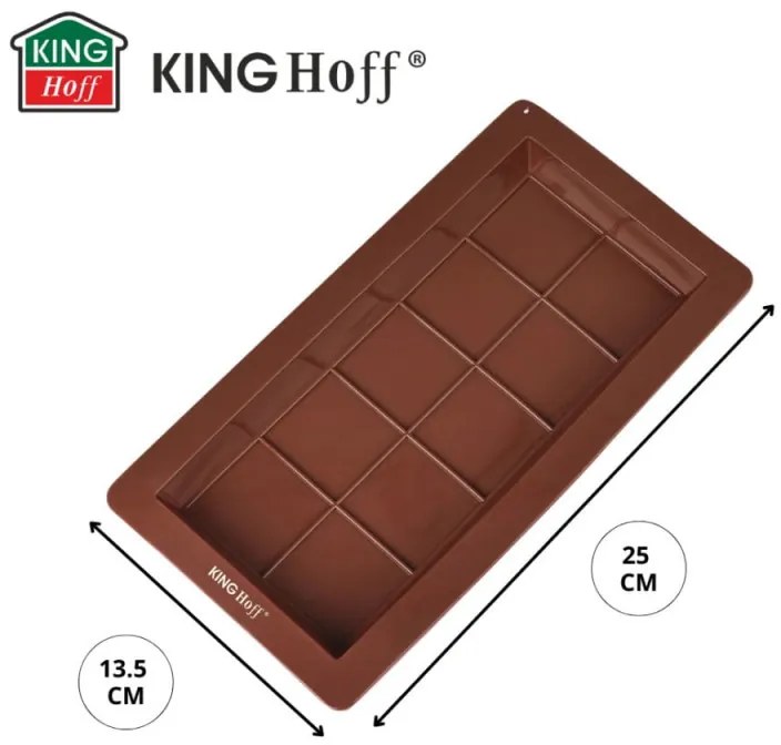 Форма за дубайски шоколад Kinghoff KH 1945, 25х13.5 см, -40-230C, Кафяв