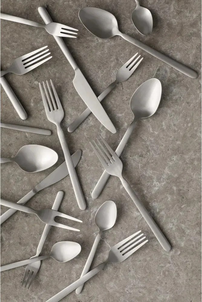 Десертни вилици в комплект 4 бр. от неръждаема стомана в матово сребрист цвят за 4 души Stella – Blomus