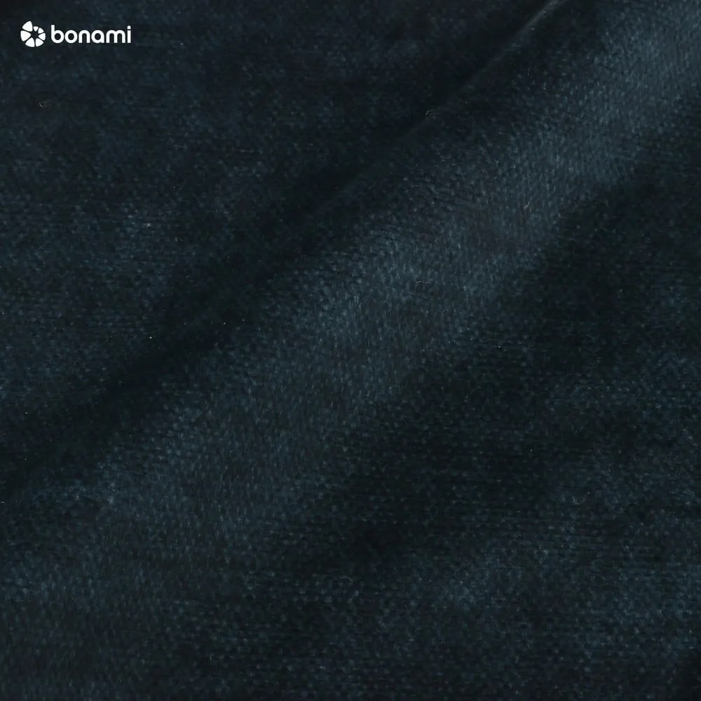 Тъмносиньо тапицирано двойно легло с място за съхранение с решетка 160x200 cm Jade - Bobochic Paris