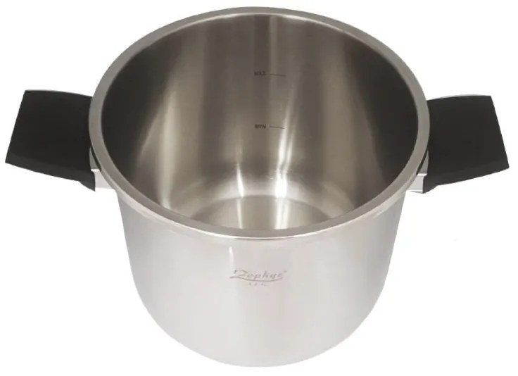 Тенджера под налягане ZEPHYR ZP 1311 G7S, 7 литра, 22х20 см, Съд за готвене на пара, Индукция, Инокс