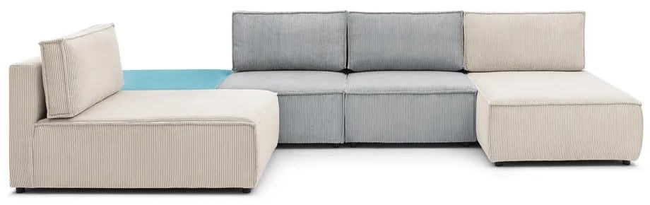 Променлив ъглов диван от велур Nihad modular - Bobochic Paris