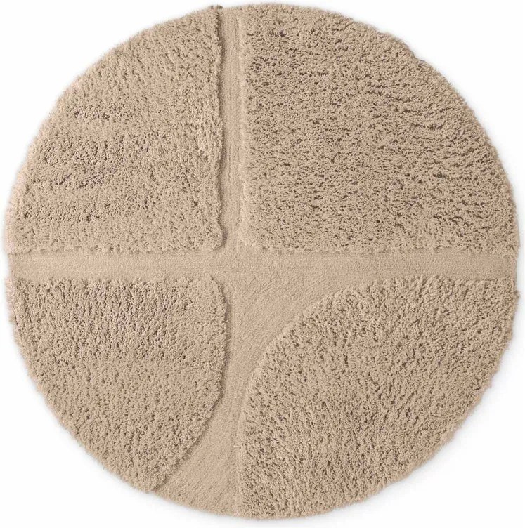 Бежов ръчно изработен кръгъл килим ø 160 cm Lambeth Jasper – Ted Baker