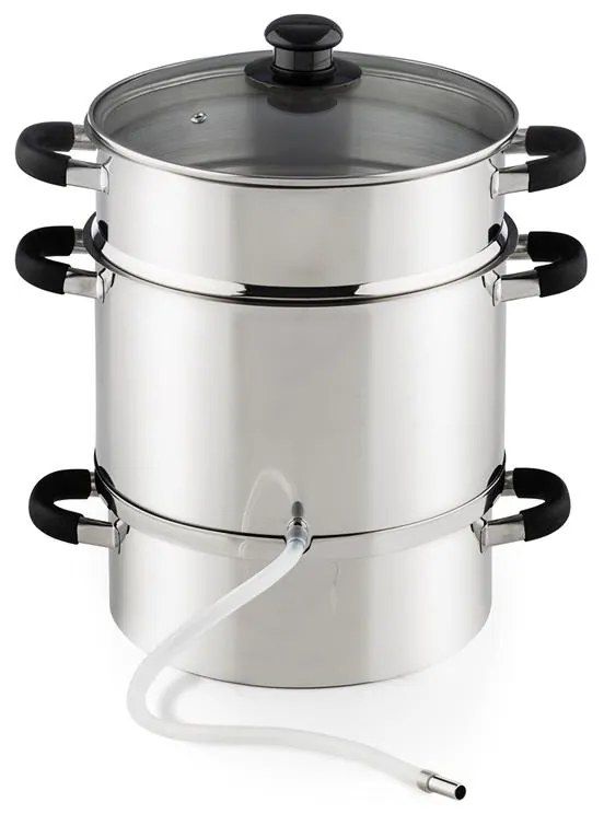 Klarstein Applebee, сокоизтисквачка с пара, ел. захранване, 1500 W, Ø 25 см, 8 литра, неръждаема стомана