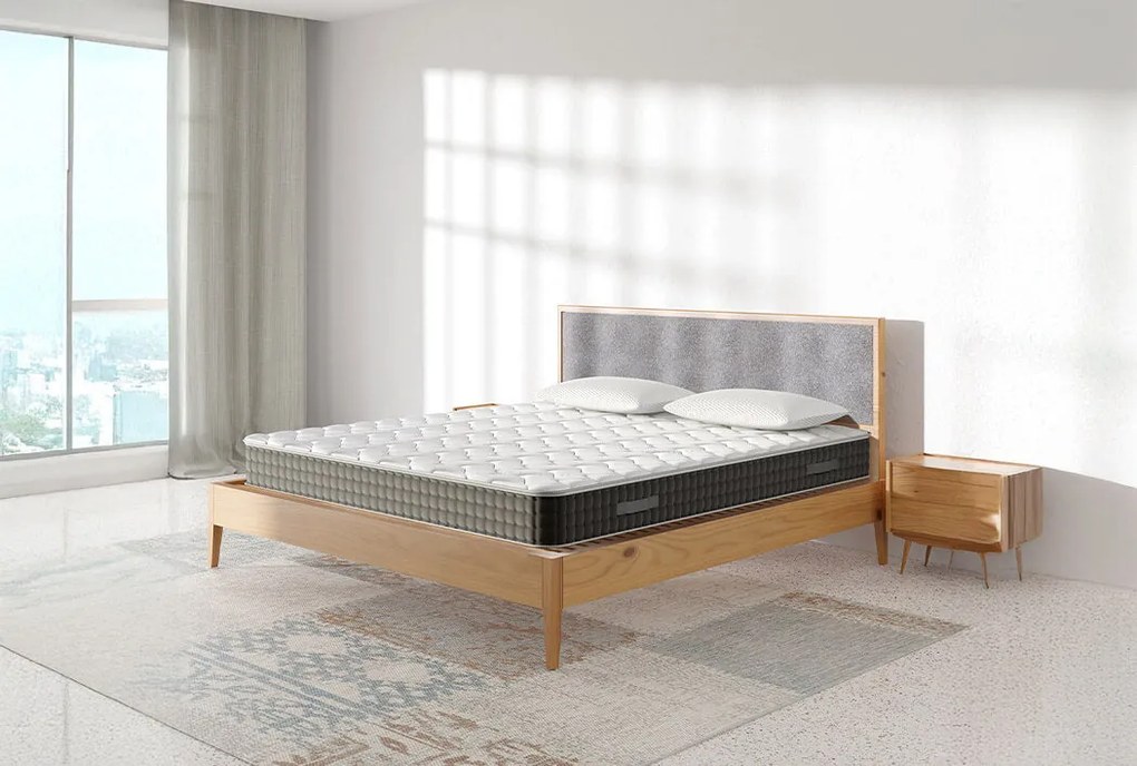 Матрак isleep, SilverPlus, 200x200x24, Среден към мек, Мемори пяна