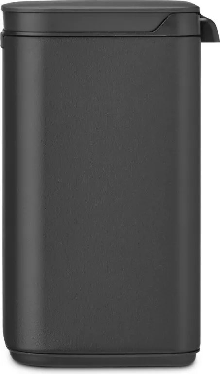 Кош за боклук Brabantia Bo Small 1008866, 4 л, Плавно и безшумно отваряне, Противоплъзгаща основа, Минерално покритие, Тъмносив