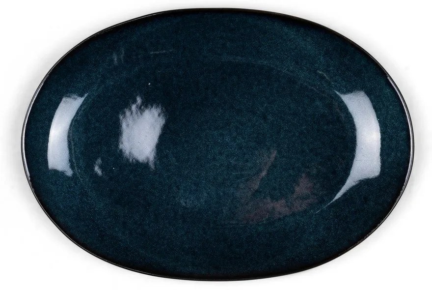 Черна/синя глинена чиния Gastro Dark Blue/Black – Bitz