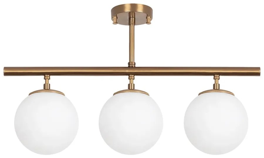 Осветително тяло за таван в бронзов цвят със стъклен абажур ø 15 cm Atmaca – Opviq lights