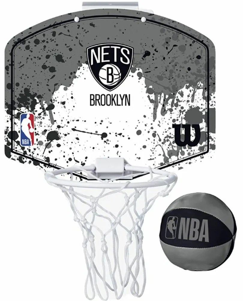 Баскетболен Кош Wilson Brooklyn Nets Mini Сив