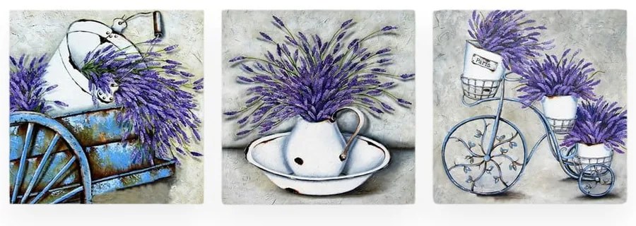 Картини в комплект от 3 бр. 30x30 cm Lavender - Wallity
