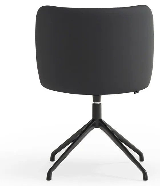 Черен тапициран трапезен стол Mogi – Teulat