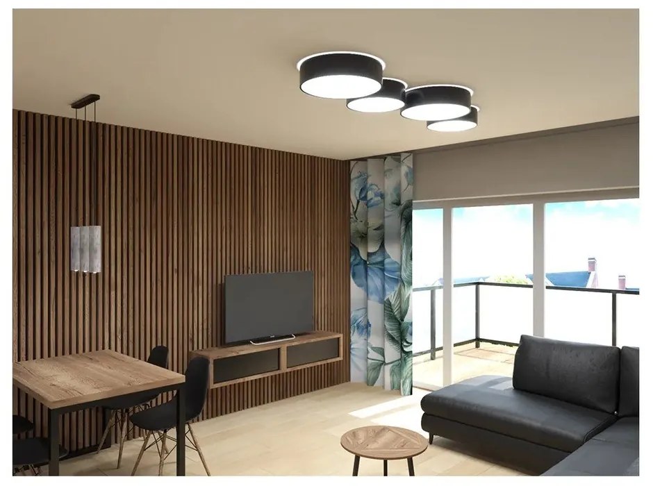 Черна таванна светлина таван Atis - Sollux