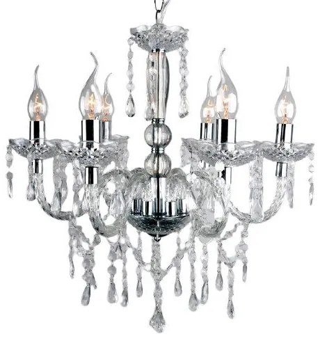 Полилей Garbor осветително тяло с шест светлини-прозрачен