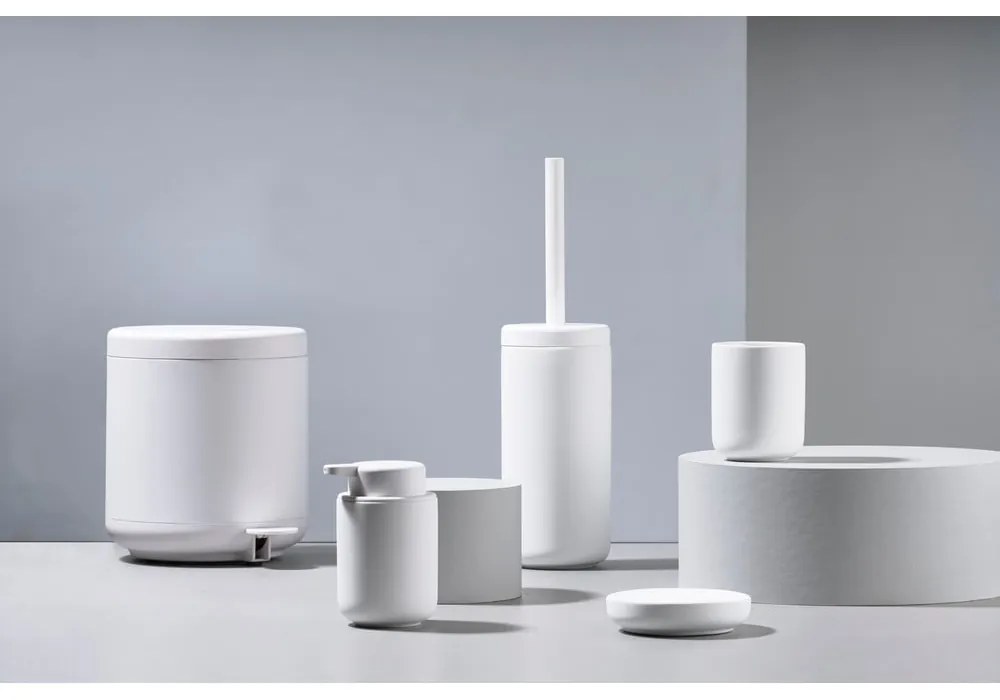 Бяла керамична чаша за четки за зъби Ume - Zone