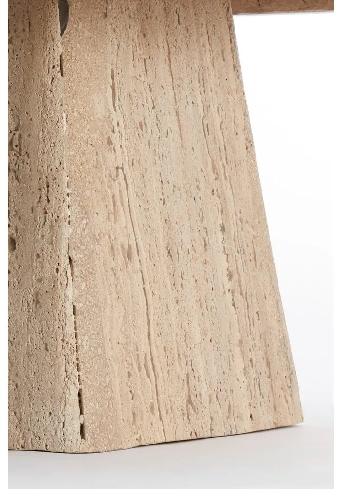 Бежова масичка за кафе с скаменен плот за маса 60x60 cm Kepami – Light &amp; Living