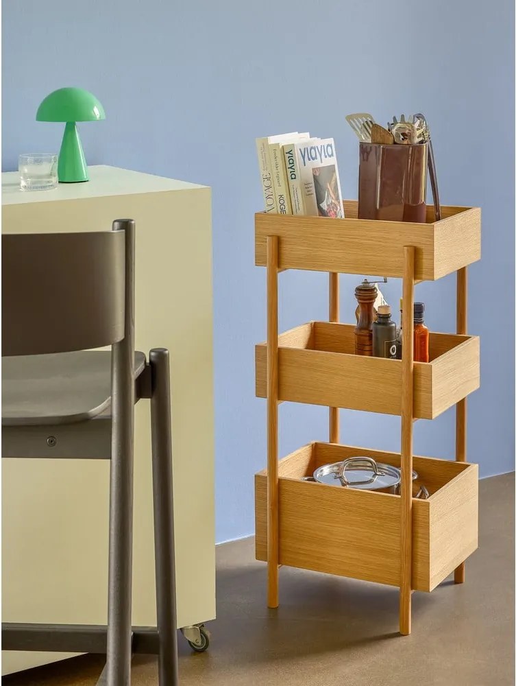 Конзолна маса от масивен дъб в естествен цвят 34x43 cm Stack – Hübsch