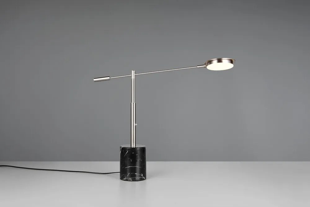 LED настолна лампа в черен и сребрист цвят (височина 65 cm) Fiore – Trio Select