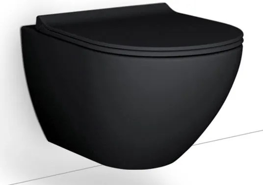 Висяща тоалетна Remo RMB-Черен - Mat-Προβολή 56 см.