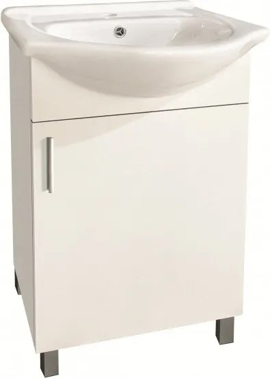 Долен шкаф за баня ICP 5035, Inter Ceramic, PVC, бял, с умивалник, 50x43x85см