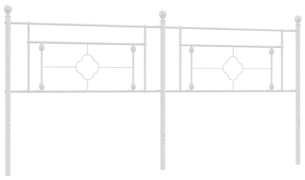 374425 vidaXL Метална резервна табла за легло, бяла, 193 см