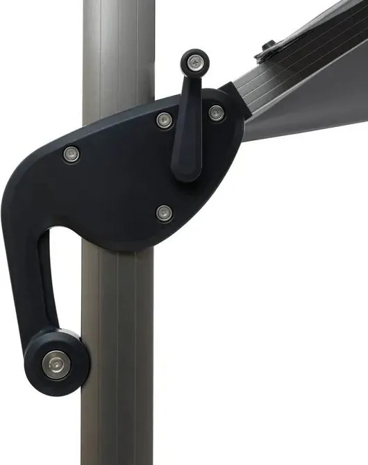 Градински чадър със странична стойка Hesperide Equador, Анодизиран,4x3 m - Сиво/Таупе