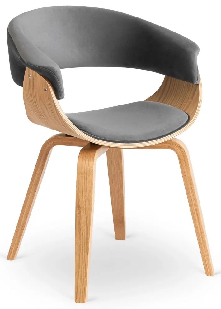 Тапициран кадифен фотьойл GARY - различни цветови варианти орех - бежов