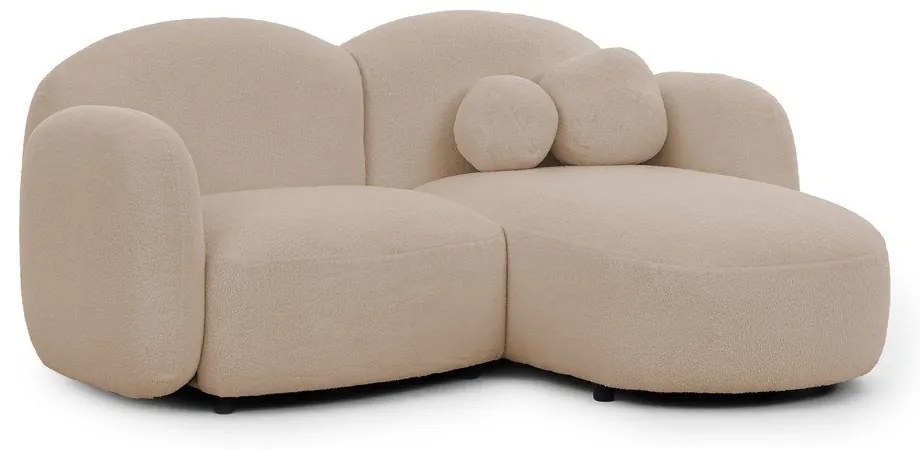 Светлокафяв ъглов диван от букле (десен ъгъл) Orbit – Ropez