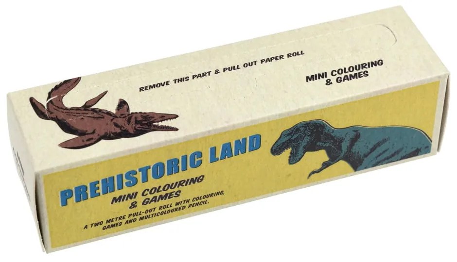 Пътуващ комплект за оцветяване и пъзели за деца Prehistoric Prehistoric Land - Rex London