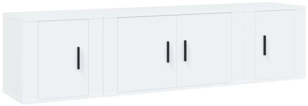 3188398 vidaXL Комплект ТВ шкафове от 3 части, бял, инженерно дърво