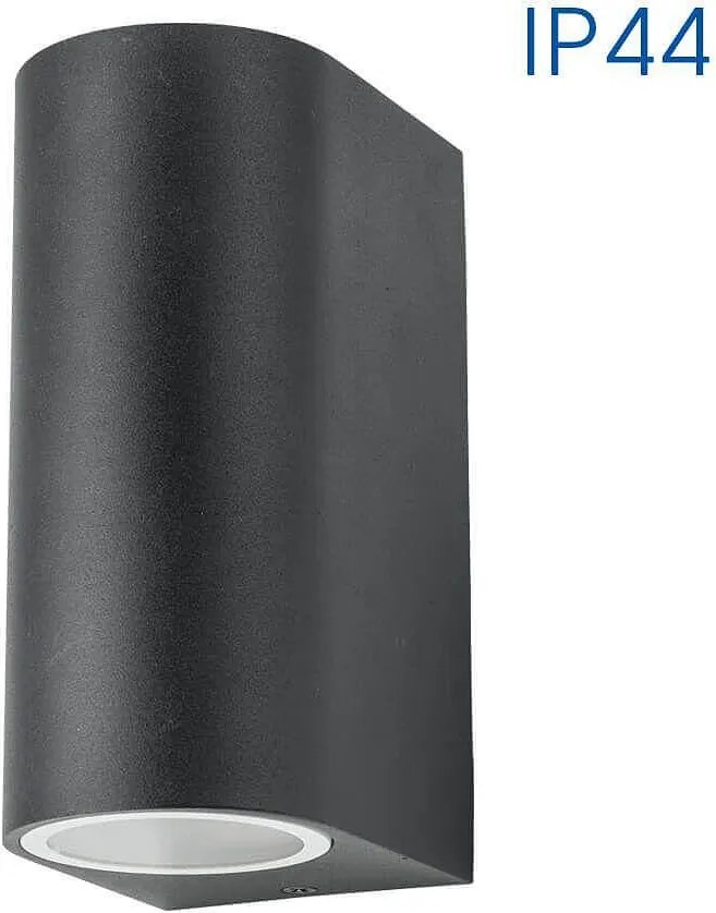 Фасадно осветително тяло PORTO, черен, 2xGU10