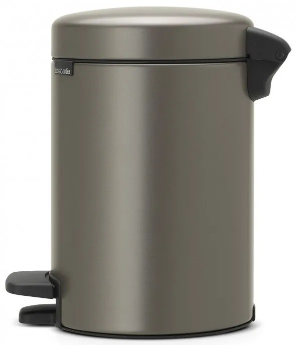Кош за боклук с педал Brabantia NewIcon 648999, 3 л, Плавно затваряне, Противоплъзгаща основа, Сив