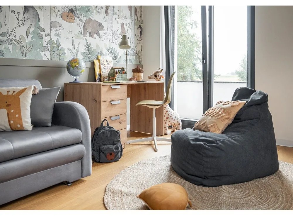 Светлосив кадифен разтегателен диван 130 cm Ario – ELTAP