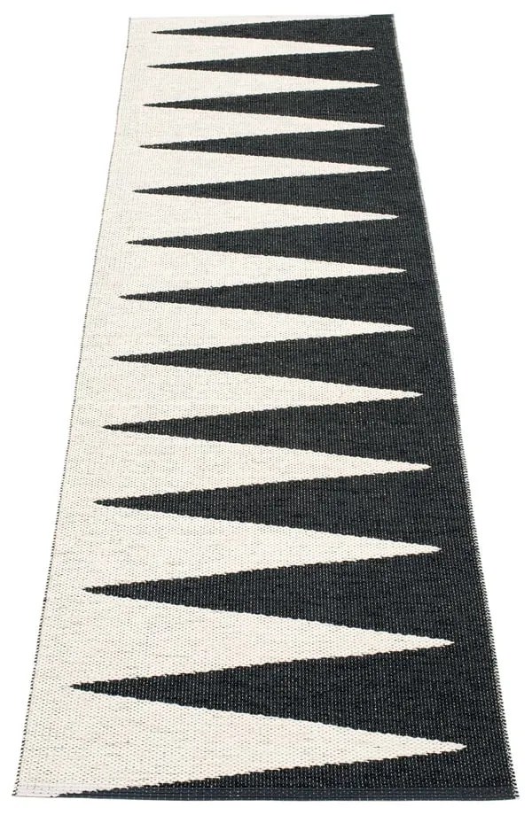 Черно-бяла пътека за открито и закрито 70x250 cm Vivi Black – Pappelina